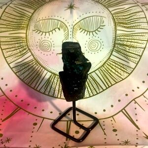 Black Tourmaline with built in personal stand for display